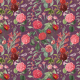 Fabric 30859 | Bujny Ogród - Fioletowe Tło
