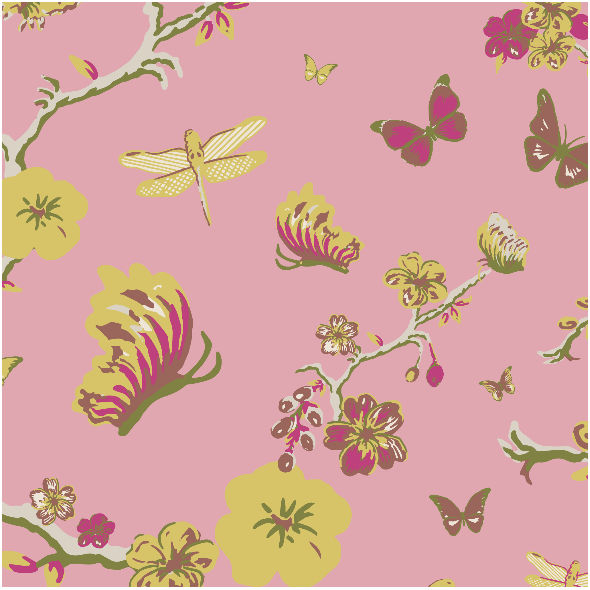 Fabric 3208 | japanese garden, light pink