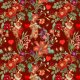 Fabric 30882 | Walentynki W Bujnym Ogrodzie - Czerwone Wino 