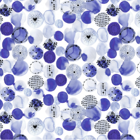 31136 | watercolor dots and hearts in very peri blue