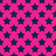 Tkanina 31352 | Navy blue stars on hot pink