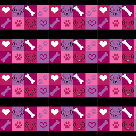 31377 | doggie pattern pink