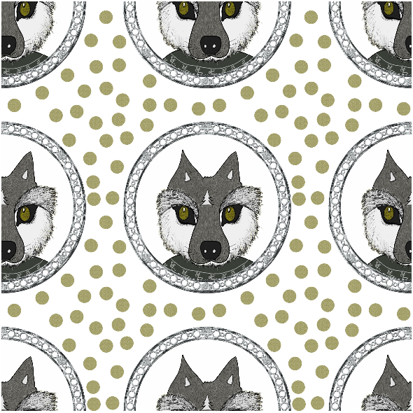 Tkanina 31411 | wilk złoty