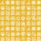 Tkanina 31524 | kwiaty na musztardowym