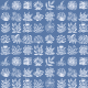 Fabric 31525 | kwiaty na niebieskim