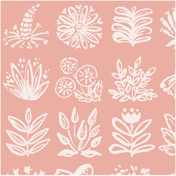 Fabric 31526 | kwiaty na różowym