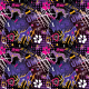 Tkanina 31661 | Doggies purple/ pink 10cm [kp]