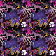Tkanina 31661 | Doggies purple/ pink 10cm [kp]