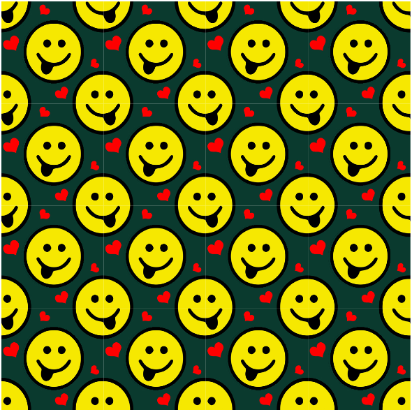 Fabric 31663 | Emotki Green [kp]