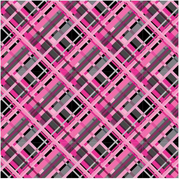 Fabric 31773 | Pink, Black and Grey kratka