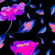 Tkanina Painted  flowers - series 1
