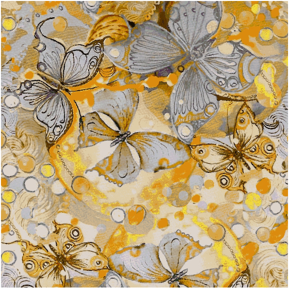 Fabric 32275 | motyle i kropki