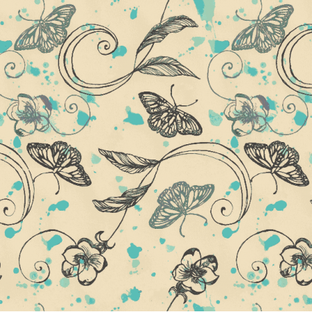Fabric 32415 | Motyl i kwiat20