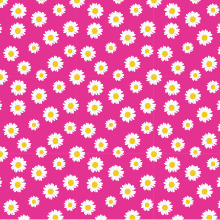 Tkanina 32428 | Daisies on Pink