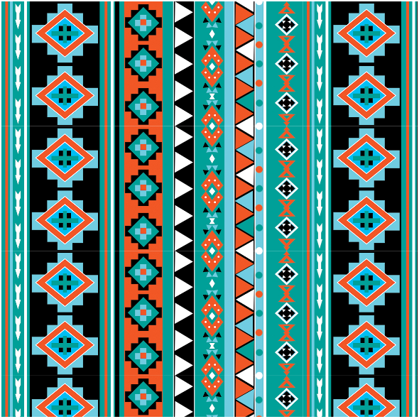 Fabric 32432 | Aztek turkus