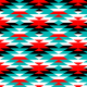 Fabric 32459 | Tribal red mint black