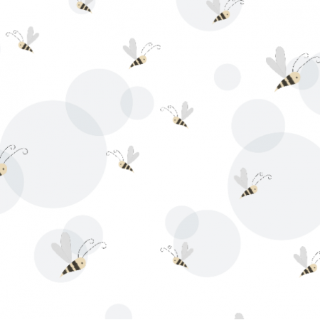 Fabric 32634 | Pszczółki - biały