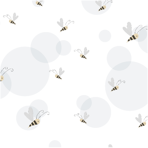 Tkanina 32634 | Pszczółki - biały