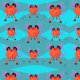 Tkanina 32909 | Happy pigs (blue)