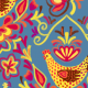 Fabric 32989 | kury w folkowym stylu