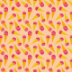 Fabric 33015 | Pink ice cream in yellow cones słodkie lody