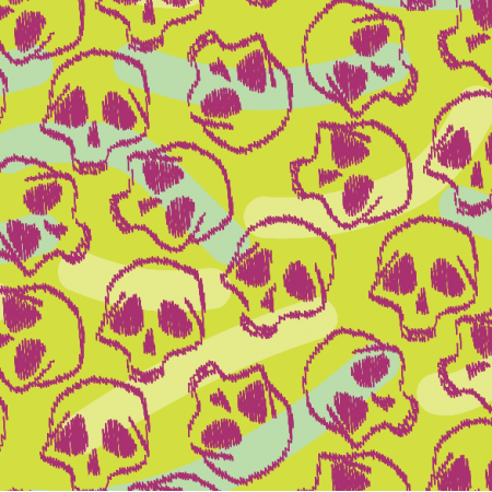 33070 | czaszki halloween skulls in acid colors