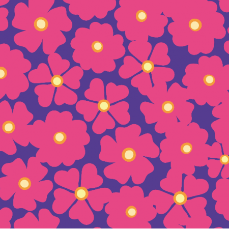 Tkanina 33074 | różowe pierwiosnki pink primroses