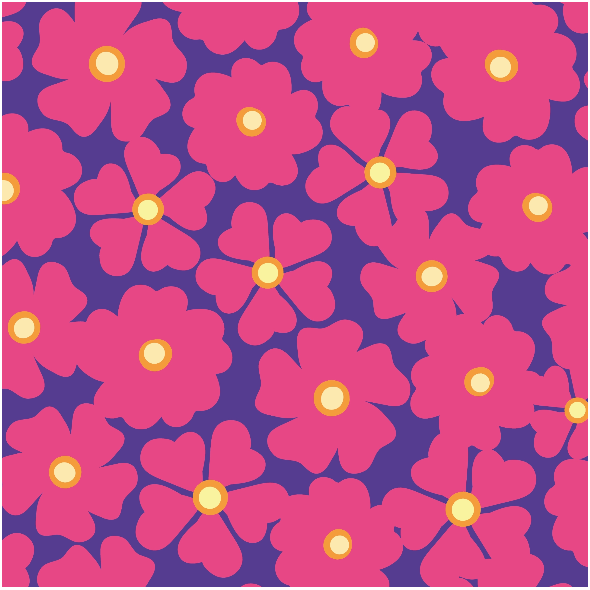 Tkanina 33074 | różowe pierwiosnki pink primroses