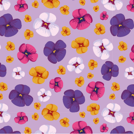 33075 | bratki pansies on pastel purple