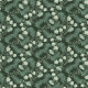 Tkanina 33155 | tropikalny zielony tropical palm leaves orchids seashells dark green