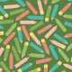 Fabric 33158 | kredki szkoła crayons and pencils back to school on green