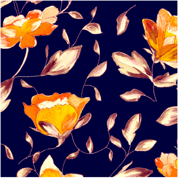 Fabric 33235 | Painted flowers - series 3