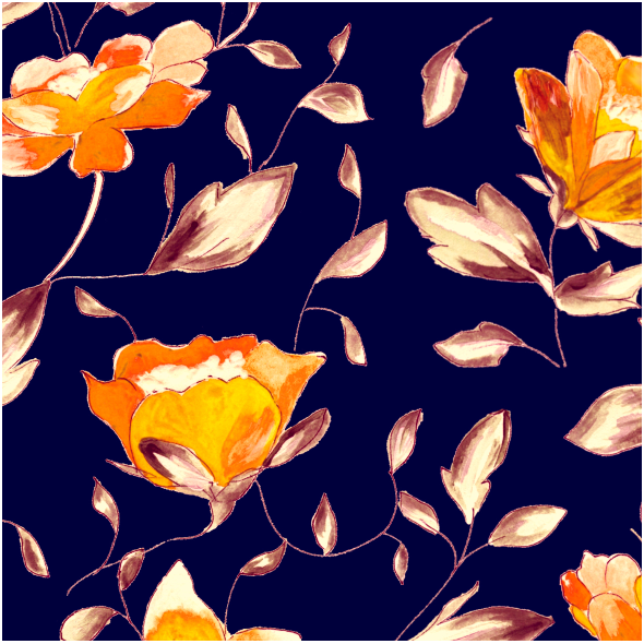 Tkanina 33235 | Painted flowers - series 3