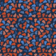 Fabric 33378 | Liście_granatowe tło