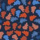Fabric 33378 | Liście_granatowe tło
