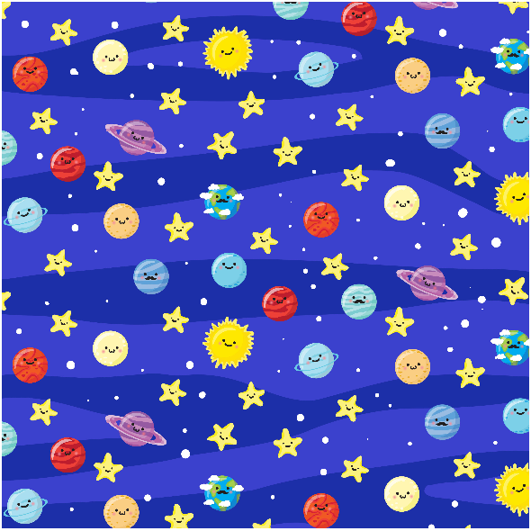 Fabric 3471 | cute planets