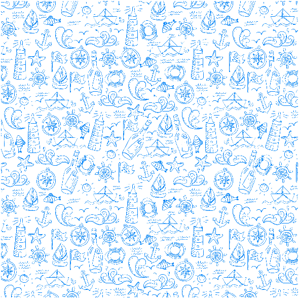 Tkanina 3473 | sea drawing doodle pattern