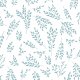 Fabric 33625 | listki blue 1