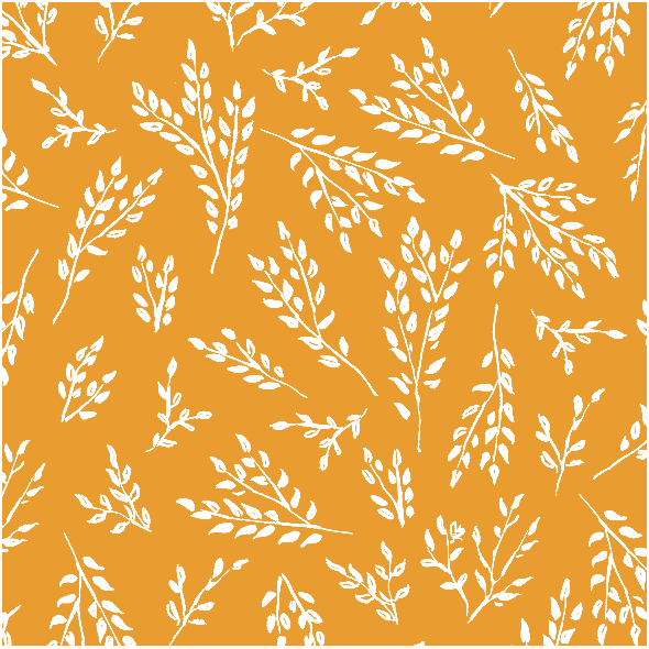 Fabric 33634 | listki orange 2