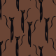 Tkanina 33839 | black cats czarne koty animals halloween