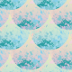 Tkanina 33857 | pastel mermaid tail scales patelowy ogon syreny łuski