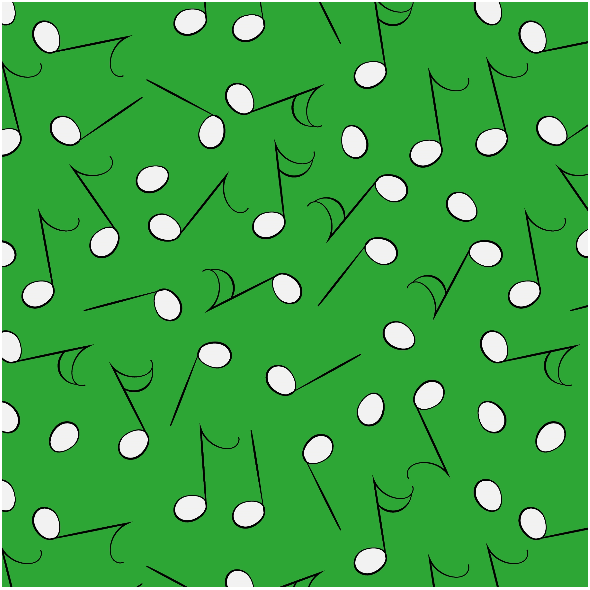 Tkanina 33863 | Musical notes green nuty muzka zielony