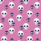 Tkanina 33864 | skulls on pink czaszki różowy halloween