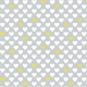 Tkanina 33921 | białe i żółte serduszka na szarym tle