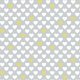 Fabric 33921 | białe i żółte serduszka na szarym tle