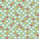 Fabric 33922 | kolorowe serduszka na miętowym tle