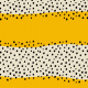 Fabric 33933 | nieregularne czarne kropki i żółte paski