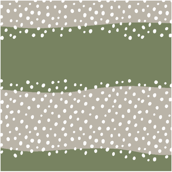 Fabric 33936 | nieregularne białe kropki i zielone paski