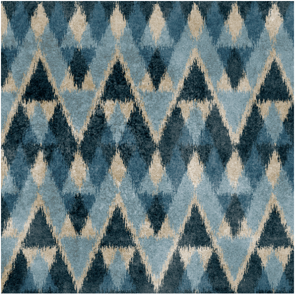 Tkanina 33948 | zig zag tiedye w odcieniach błękitu