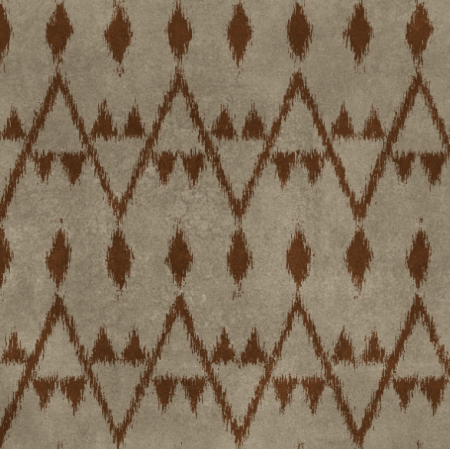 Fabric 33956 | rudy zig zag na piaskowym tle